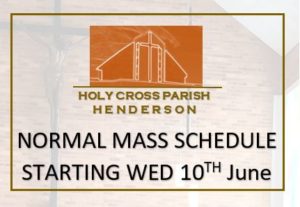 Normal Mass Schedule – Holy Cross Parish Henderson